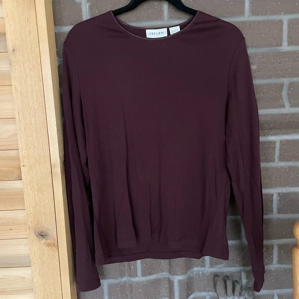 Wine colored shirt in an XL